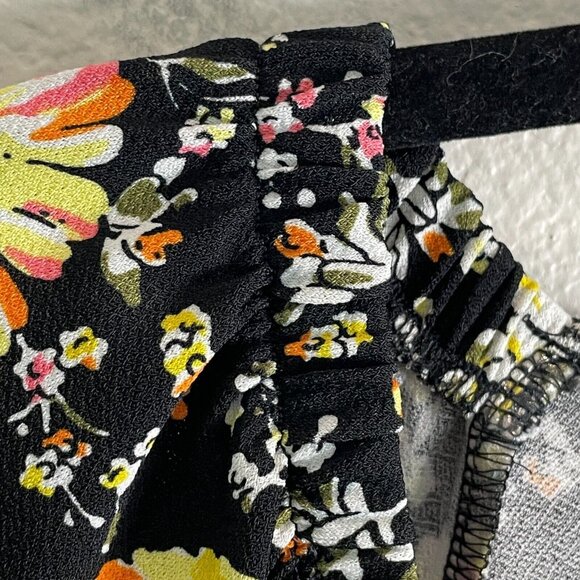 Lane Bryant Womens Plus 22/24 Floral Tie Front Top Long Sleeve Shirt - Picture 3 of 10